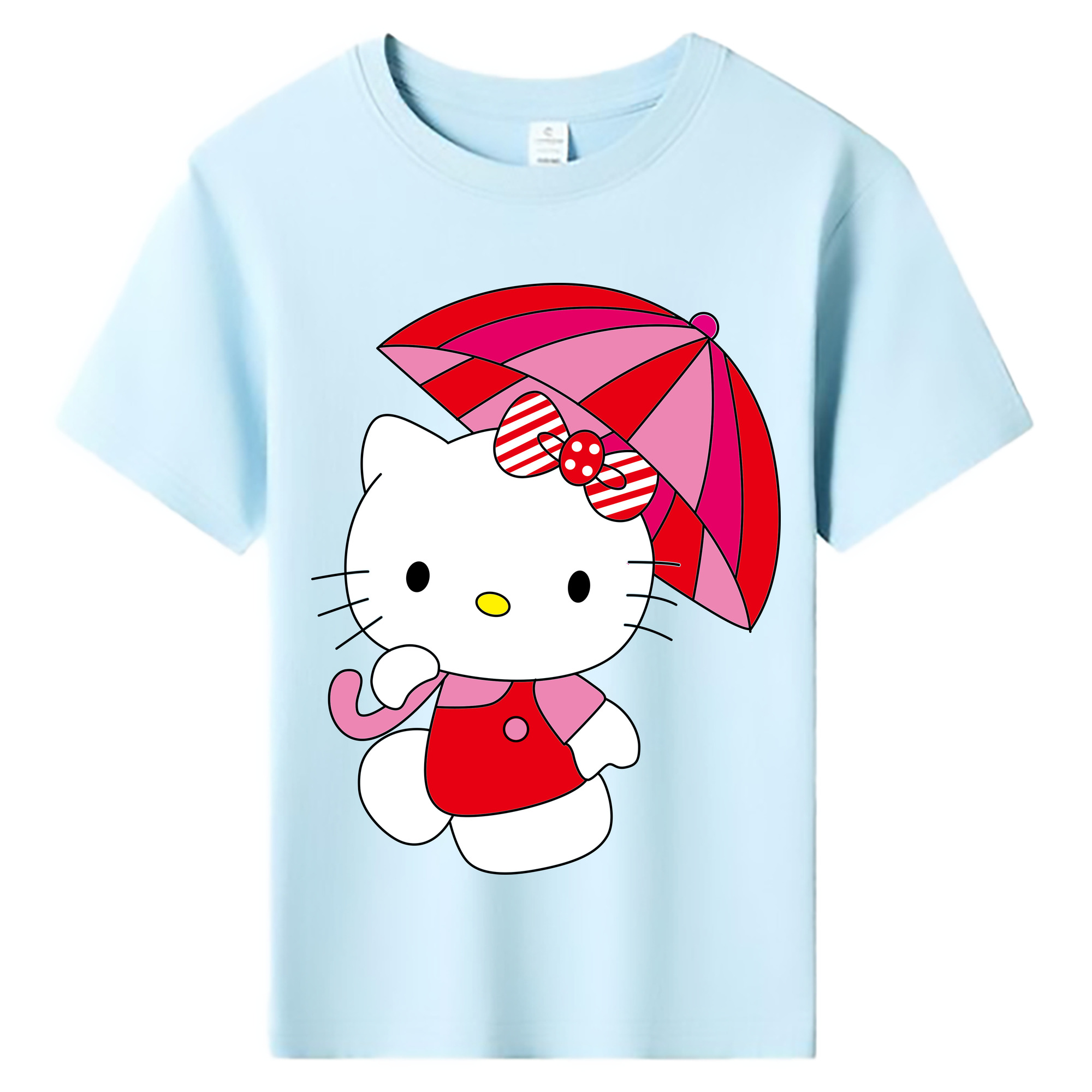 （画像用） Hello Kitty ハローキティ 綿100％キッズTシャツ（フロントプリント）